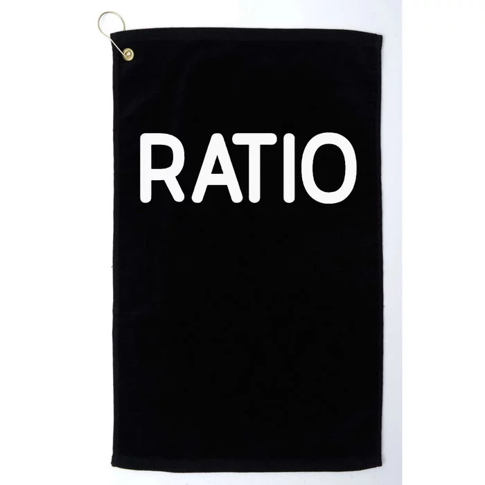 Ratio Funny Jokes Sarcastic Platinum Collection Golf Towel