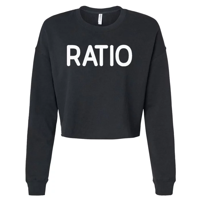 Ratio Funny Jokes Sarcastic Cropped Pullover Crew