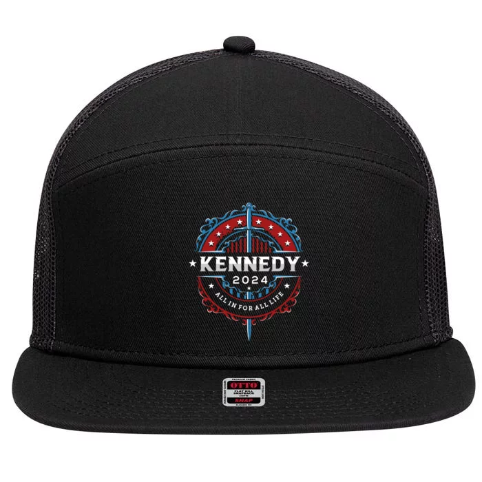 Robert F. Kennedy 2024 All In For All Life 7 Panel Mesh Trucker Snapback Hat