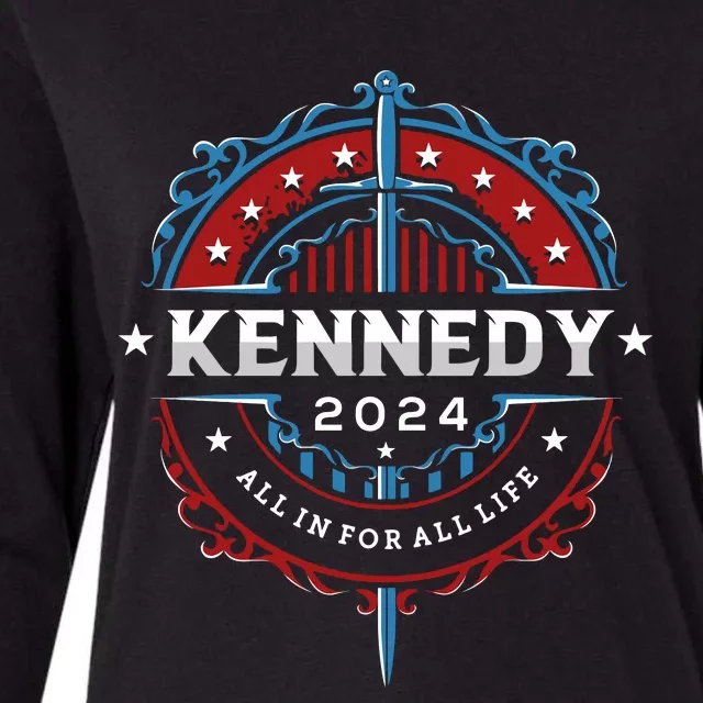 Robert F. Kennedy 2024 All In For All Life Womens Cotton Relaxed Long Sleeve T-Shirt