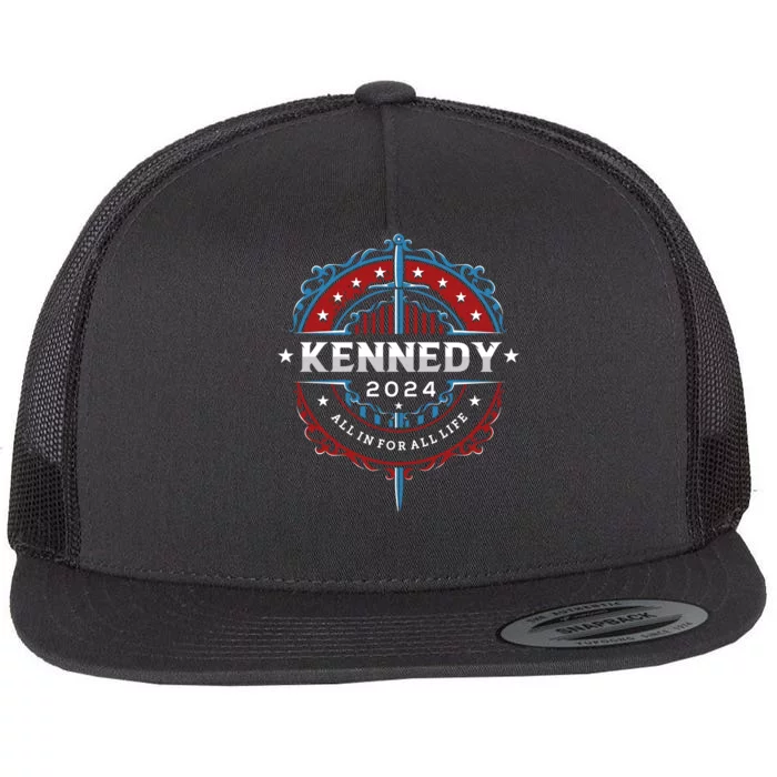 Robert F. Kennedy 2024 All In For All Life Flat Bill Trucker Hat