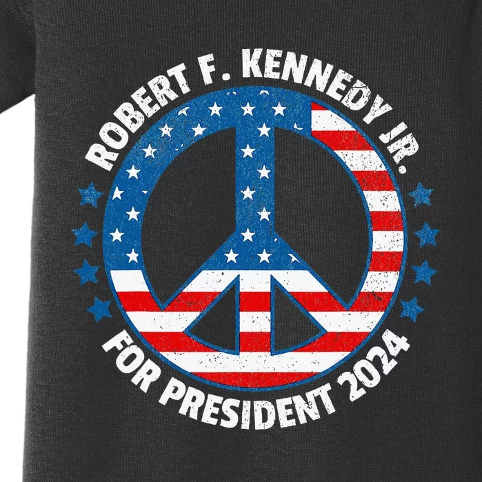 Robert F Kennedy Jr Vote Peace 2024 President Election Baby Bodysuit