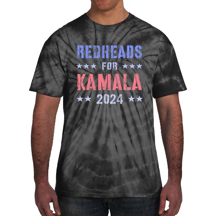 Redheads For Kamala 2024 Feminist Grab Him By Ballot Tie-Dye T-Shirt