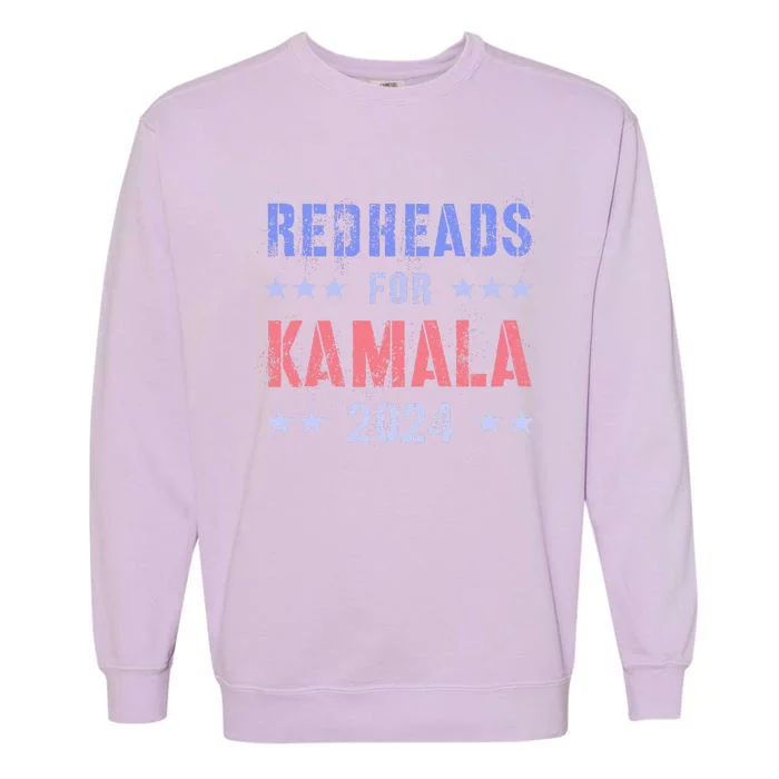 Redheads For Kamala 2024 Feminist Grab Him By Ballot Garment-Dyed Sweatshirt