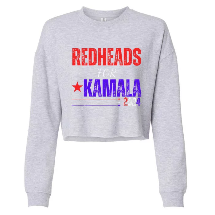 Redheads For Kamala 2024 Harris Walz Redheads For Kamala Cropped Pullover Crew