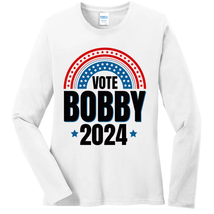 Robert F Kennedy Jr Vote Bobby 2024 President Election Rfk Ladies Long Sleeve Shirt