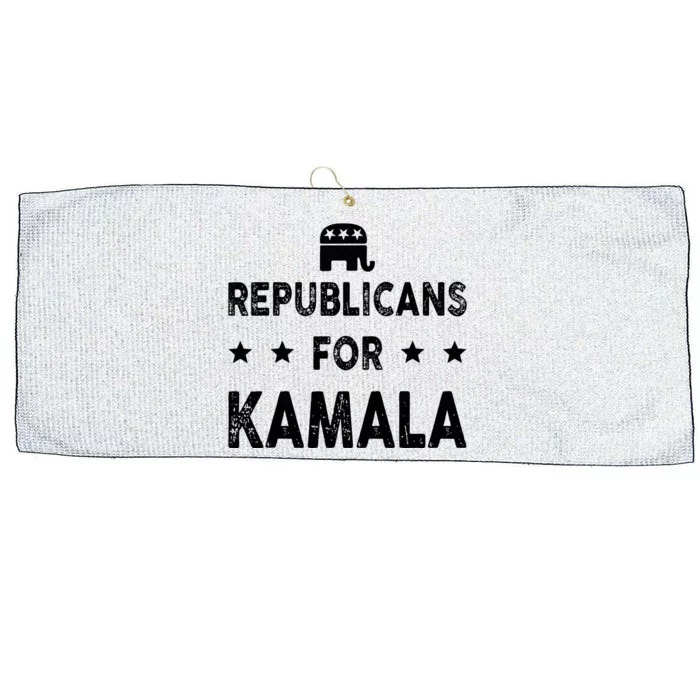 Republicans For Kamala Harris Large Microfiber Waffle Golf Towel