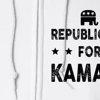 Republicans For Kamala Harris Full Zip Hoodie