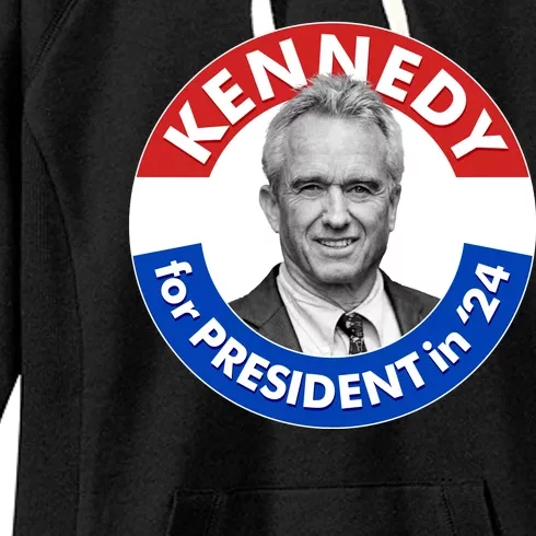 Robert F Kennedy Jr For President In 2024 Emblem Button Women's Fleece Hoodie