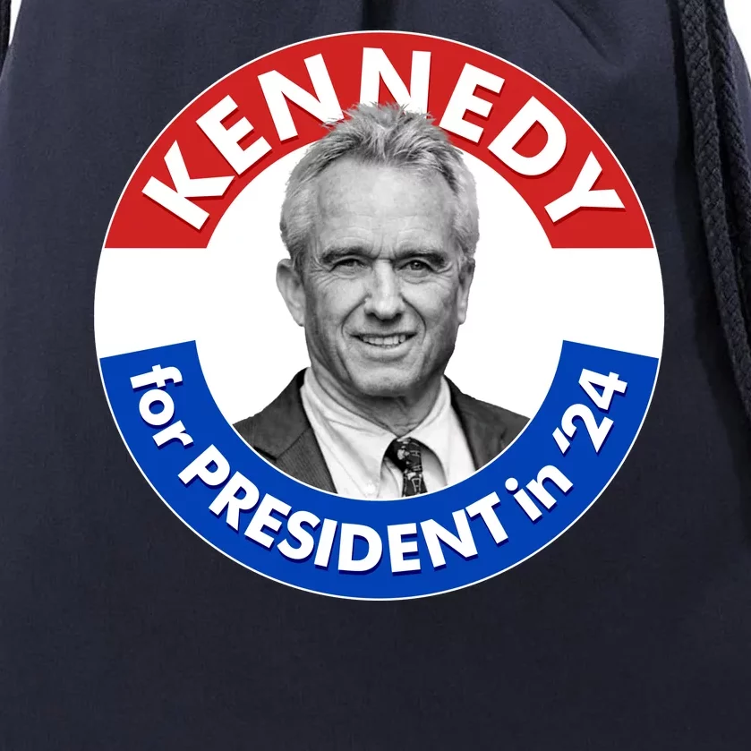 Robert F Kennedy Jr For President In 2024 Emblem Button Drawstring Bag