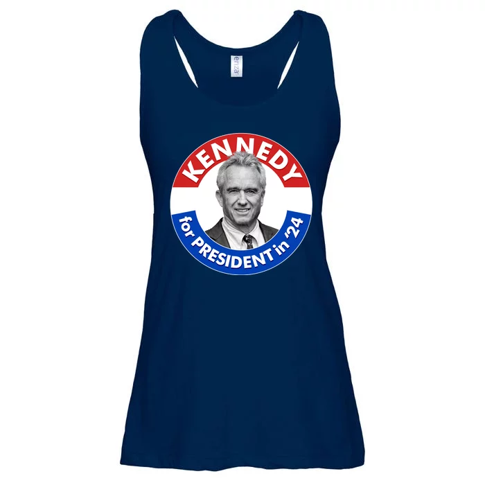 Robert F Kennedy Jr For President In 2024 Emblem Button Ladies Essential Flowy Tank