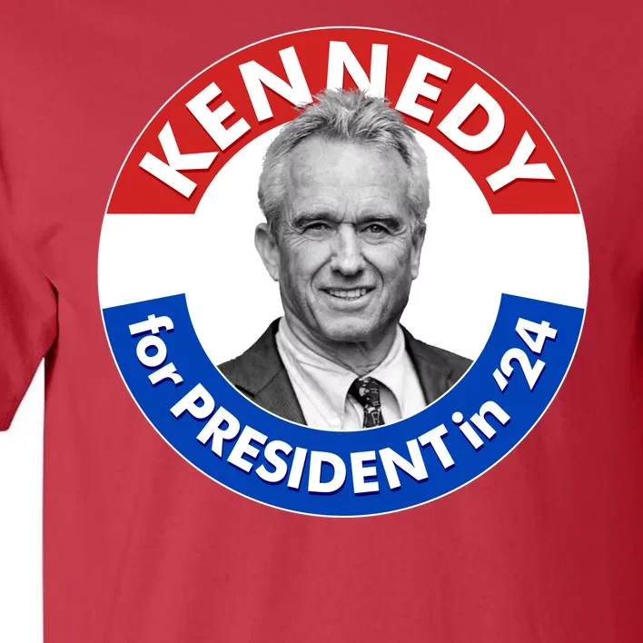 Robert F Kennedy Jr For President In 2024 Emblem Button Tall T-Shirt