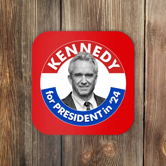 Robert F Kennedy Jr For President In 2024 Emblem Button Coaster