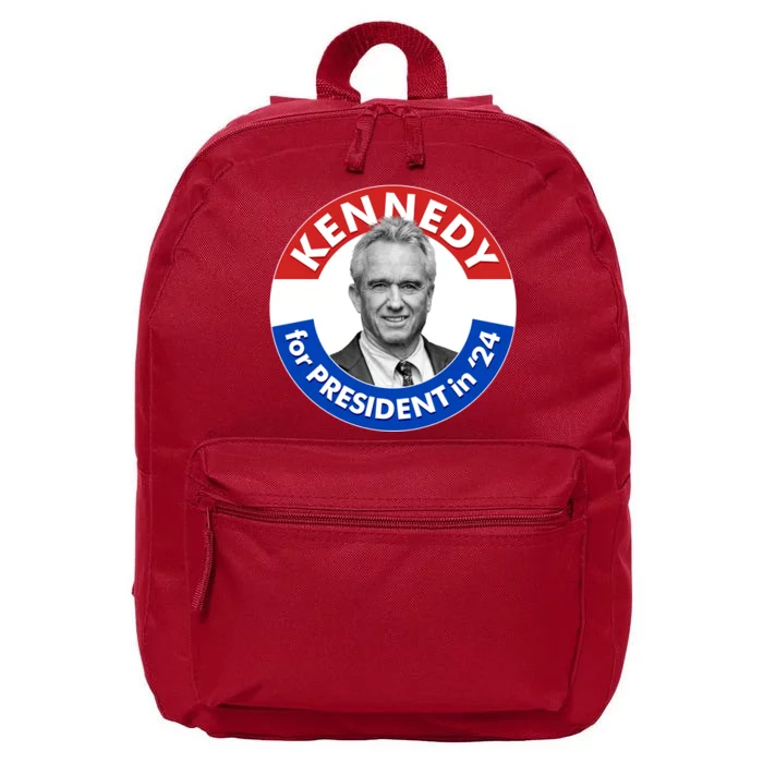 Robert F Kennedy Jr For President In 2024 Emblem Button 16 in Basic Backpack