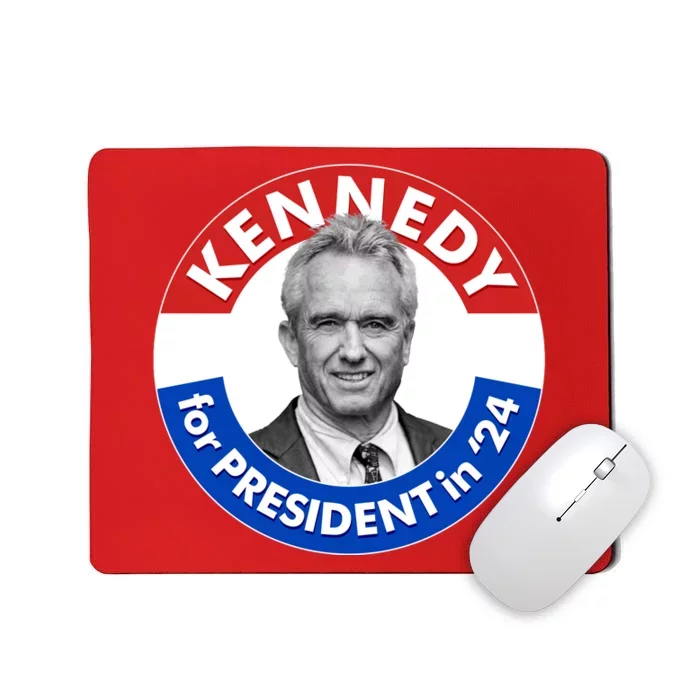 Robert F Kennedy Jr For President In 2024 Emblem Button Mousepad