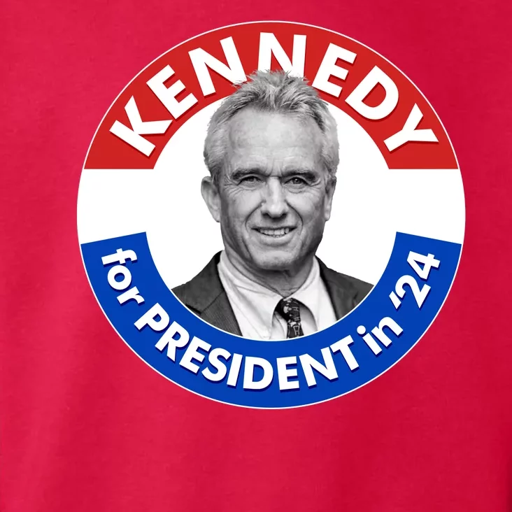 Robert F Kennedy Jr For President In 2024 Emblem Button Toddler Hoodie