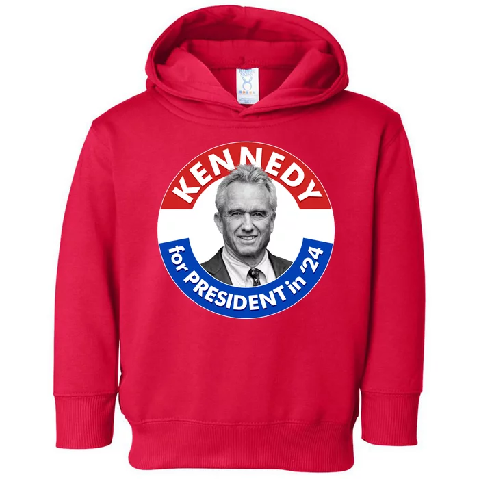 Robert F Kennedy Jr For President In 2024 Emblem Button Toddler Hoodie