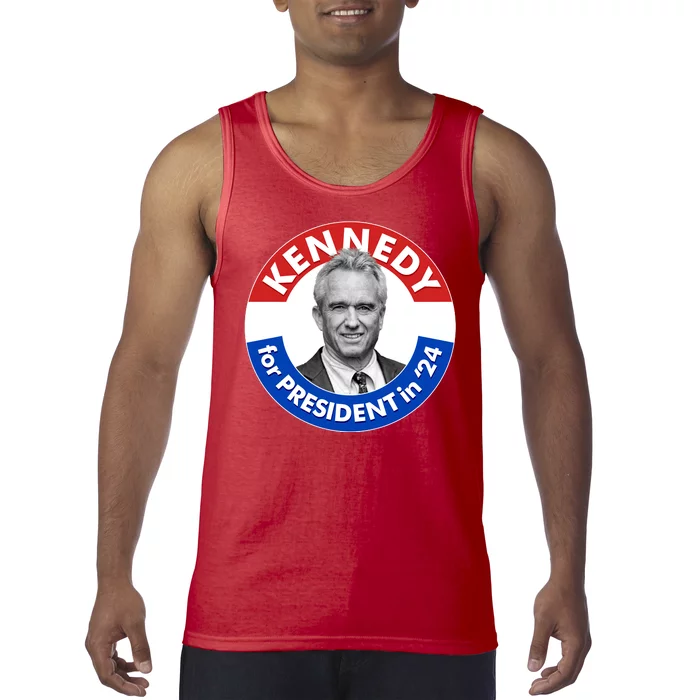 Robert F Kennedy Jr For President In 2024 Emblem Button Tank Top