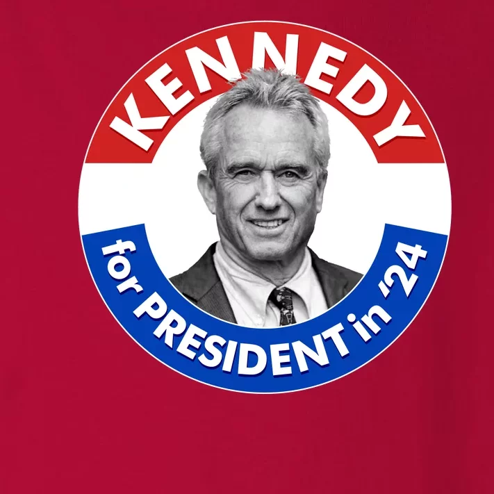 Robert F Kennedy Jr For President In 2024 Emblem Button Toddler Long Sleeve Shirt