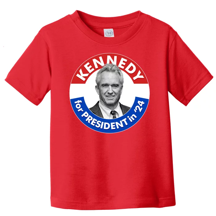 Robert F Kennedy Jr For President In 2024 Emblem Button Toddler T-Shirt