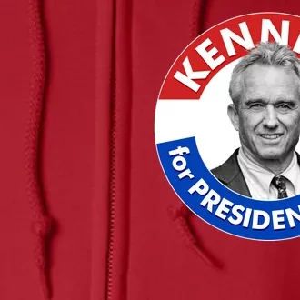 Robert F Kennedy Jr For President In 2024 Emblem Button Full Zip Hoodie