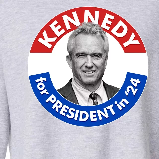 Robert F Kennedy Jr For President In 2024 Emblem Button Cropped Pullover Crew