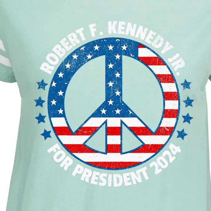 Robert F Kennedy Jr Vote Peace 2024 President Enza Ladies Jersey Football T-Shirt