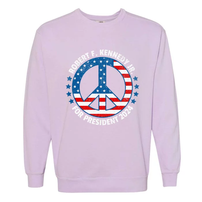 Robert F Kennedy Jr Vote Peace 2024 President Garment-Dyed Sweatshirt