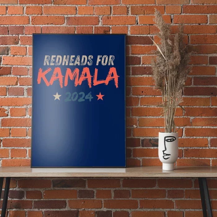 Redheads For Kamala 2024 Harris Walz Vintage Poster