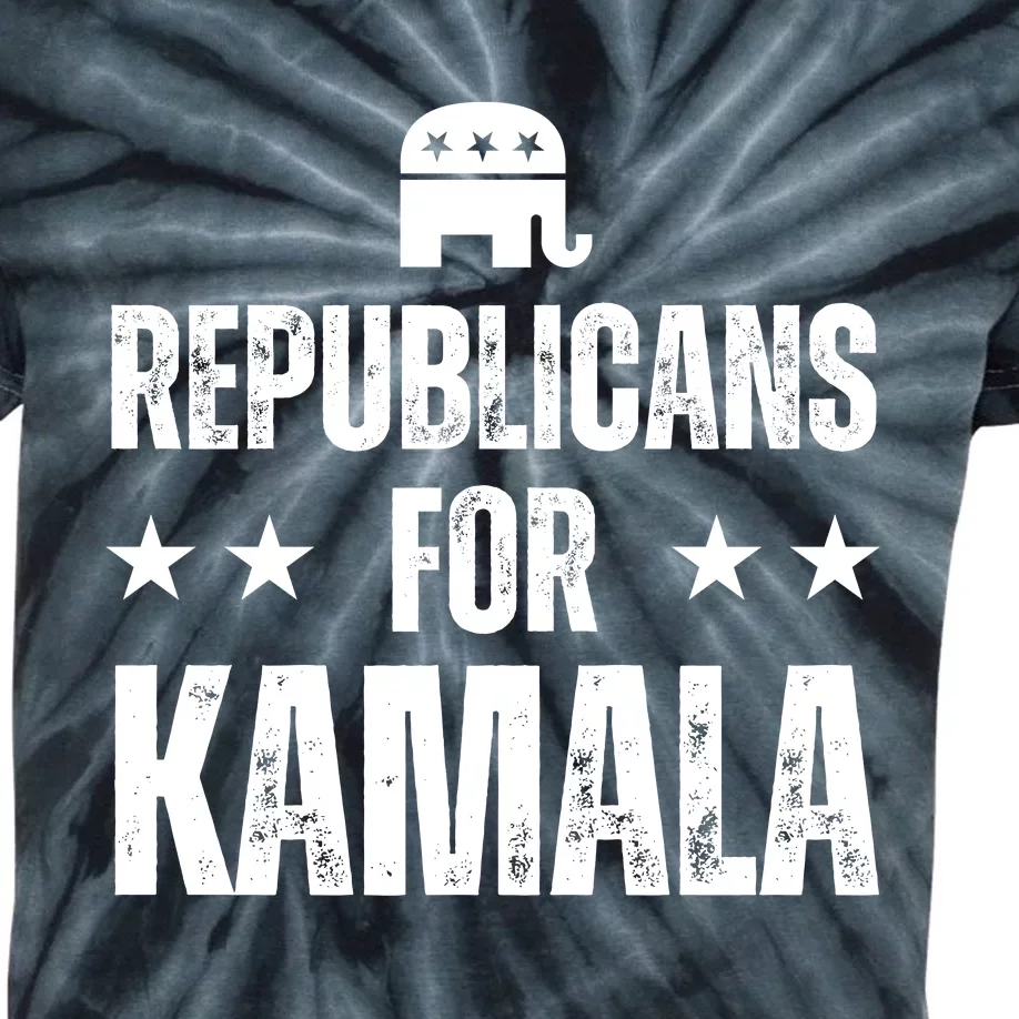 Republicans For Kamala Harris 2024 Kids Tie-Dye T-Shirt