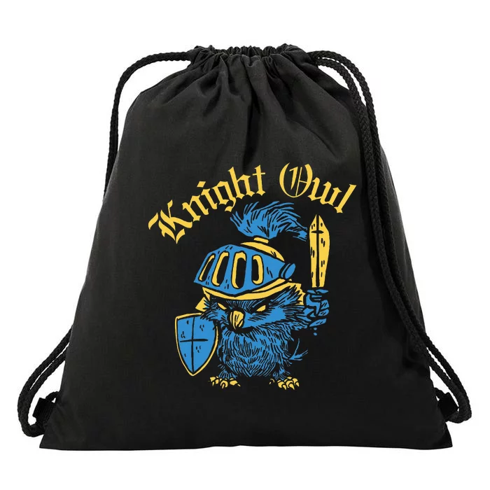 Renaissance Festival Knight Owl Ren Faire Drawstring Bag