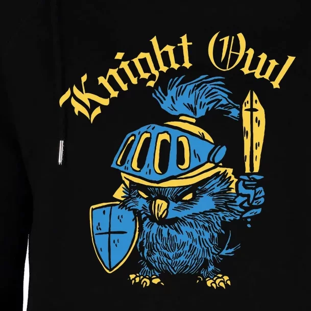 Renaissance Festival Knight Owl Ren Faire Womens Funnel Neck Pullover Hood