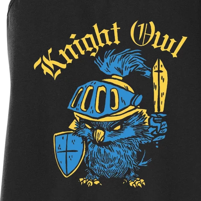 Renaissance Festival Knight Owl Ren Faire Women's Racerback Tank