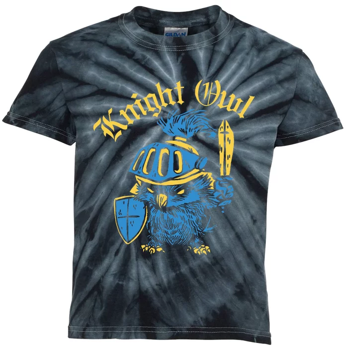 Renaissance Festival Knight Owl Ren Faire Kids Tie-Dye T-Shirt