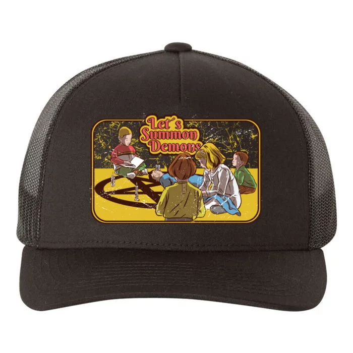 Retro Funny Lets Summon Demons Parody Adult Humor Gift Yupoong Adult 5-Panel Trucker Hat