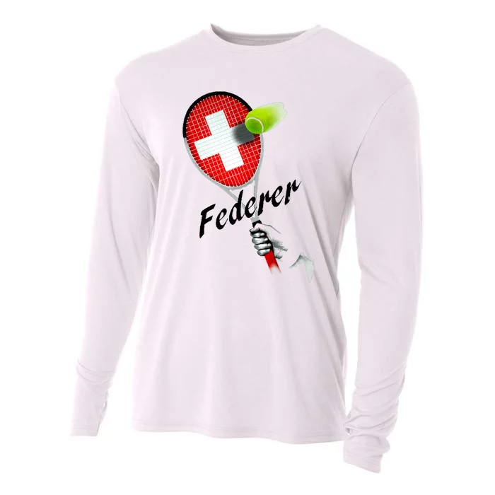 Roger Federer Lover Fan Thank You Tennis Lover Cooling Performance Long Sleeve Crew