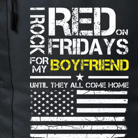 Red Friday Military Girlfriend Wear Red For Boyfriend Daily Commute Backpack