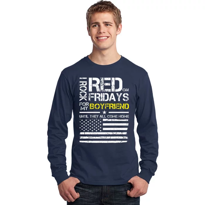 Red Friday Military Girlfriend Wear Red For Boyfriend Tall Long Sleeve T-Shirt