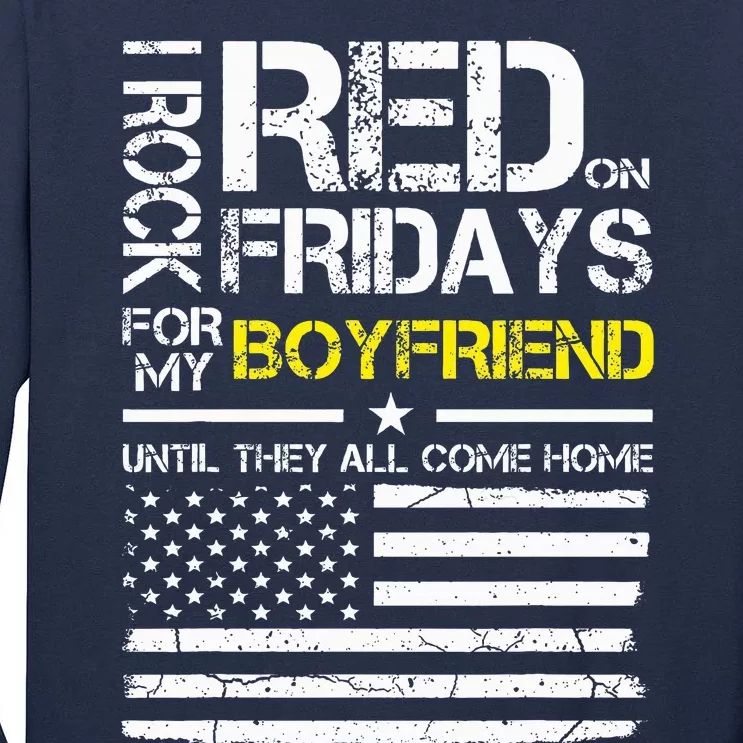 Red Friday Military Girlfriend Wear Red For Boyfriend Tall Long Sleeve T-Shirt