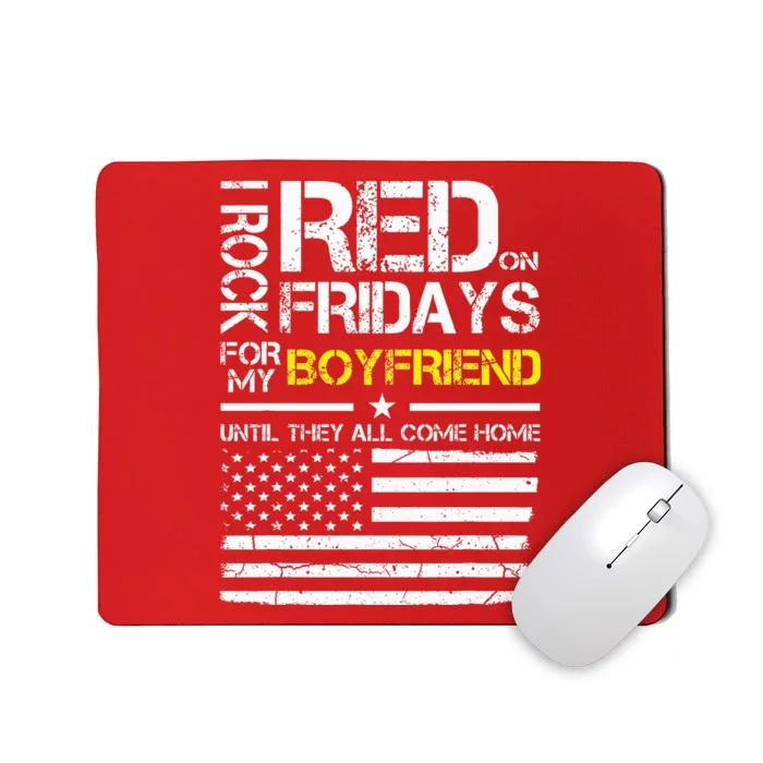 Red Friday Military Girlfriend Wear Red For Boyfriend Mousepad