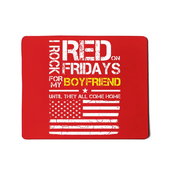 Red Friday Military Girlfriend Wear Red For Boyfriend Mousepad