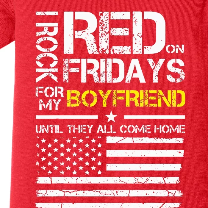 Red Friday Military Girlfriend Wear Red For Boyfriend Baby Bodysuit