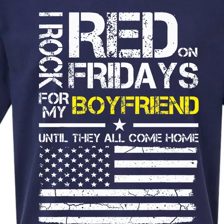 Red Friday Military Girlfriend Wear Red For Boyfriend Sueded Cloud Jersey T-Shirt