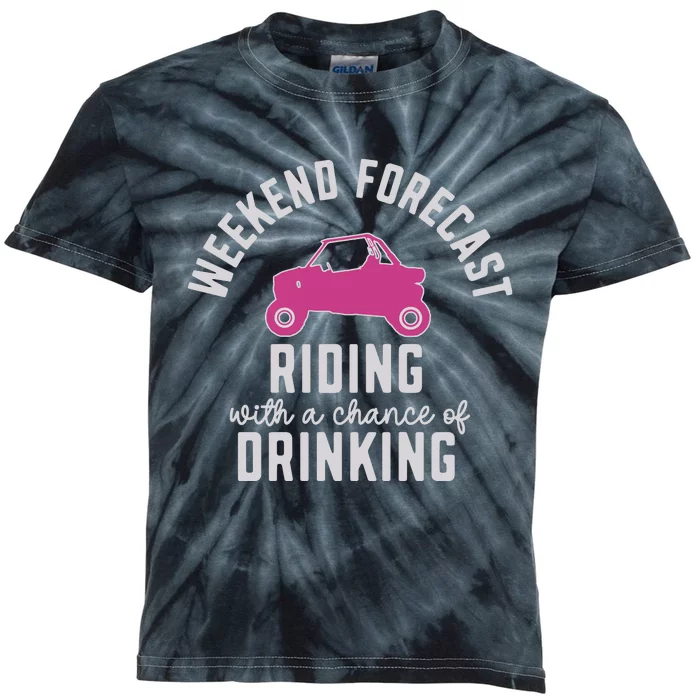 Riding Funny Mudding Kids Tie-Dye T-Shirt