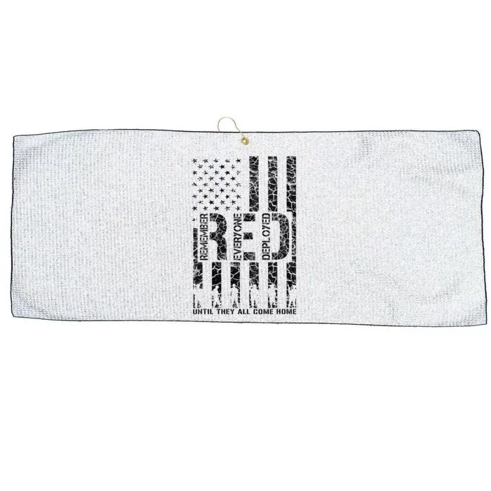 Red Friday Military Veteran Remember Everyone Deployed Large Microfiber Waffle Golf Towel