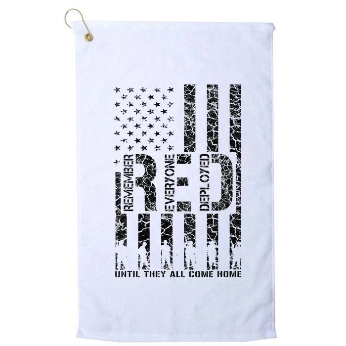 Red Friday Military Veteran Remember Everyone Deployed Platinum Collection Golf Towel