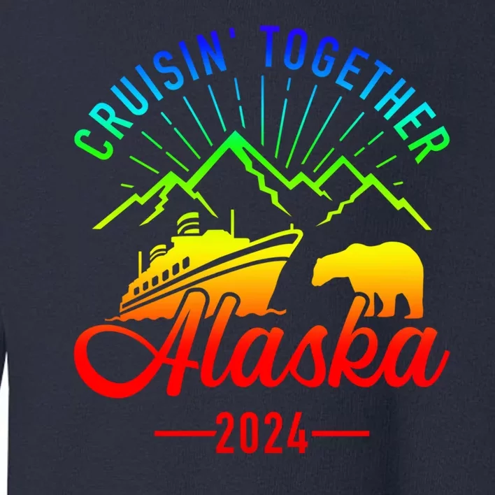 Retro Friends Matching Family Group Alaska Cruise 2024 Gift Toddler Sweatshirt