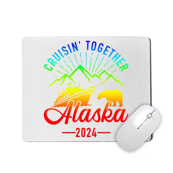 Retro Friends Matching Family Group Alaska Cruise 2024 Gift Mousepad