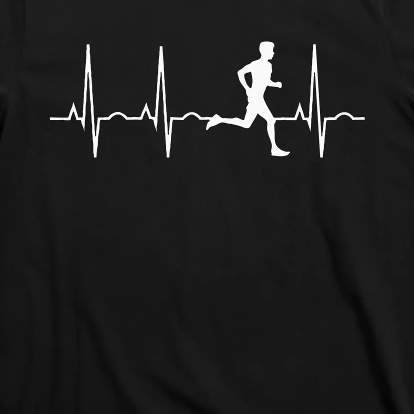 Running For Men Runners Heartbeat Gift T-Shirt