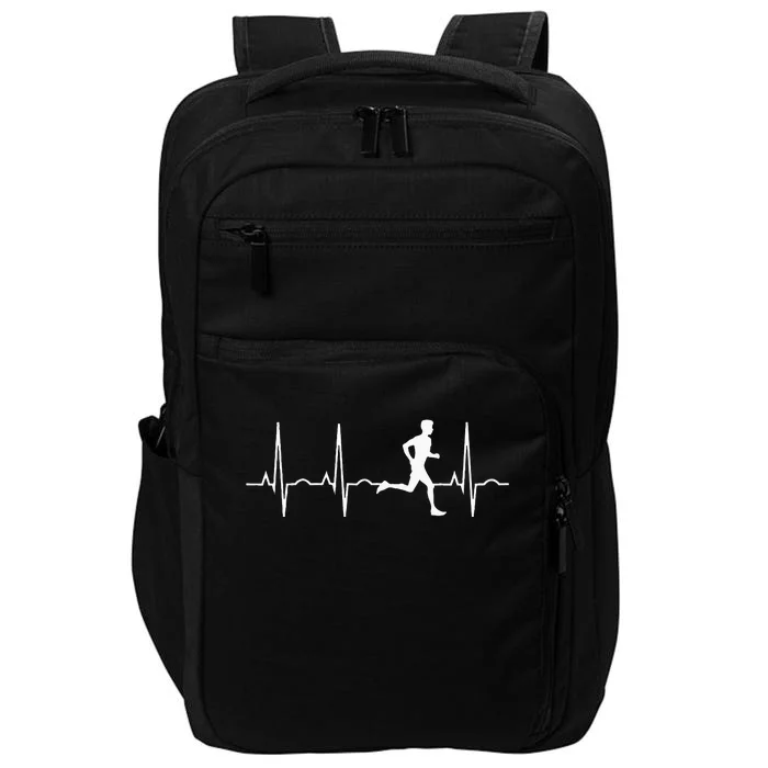 Running For Men Runners Heartbeat Gift Impact Tech Backpack